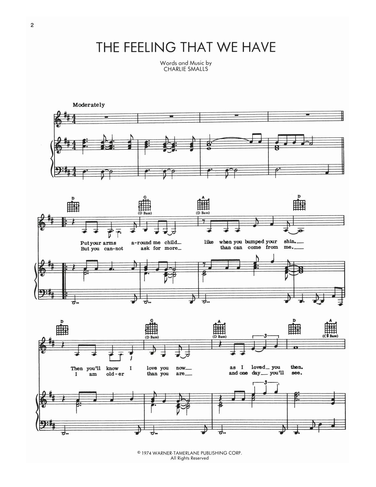 Download Charlie Smalls The Feeling That We Have (from The Wiz) Sheet Music