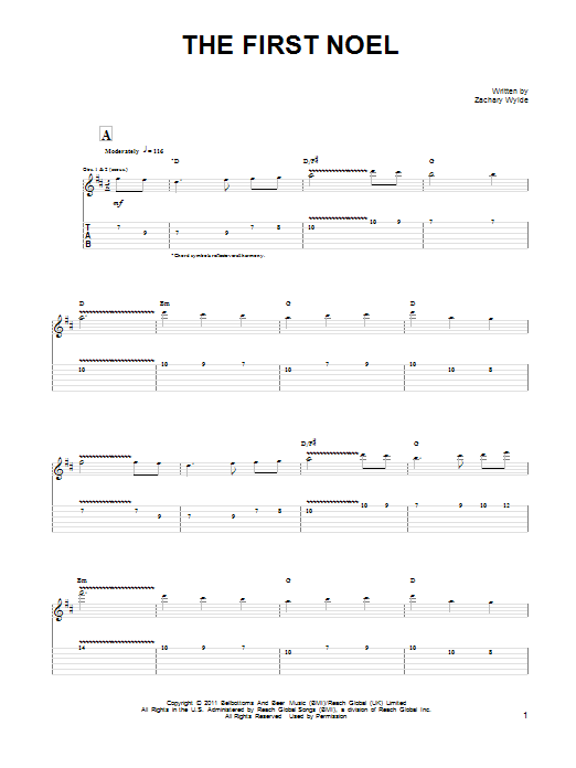 Download Black Label Society The First Noel Sheet Music