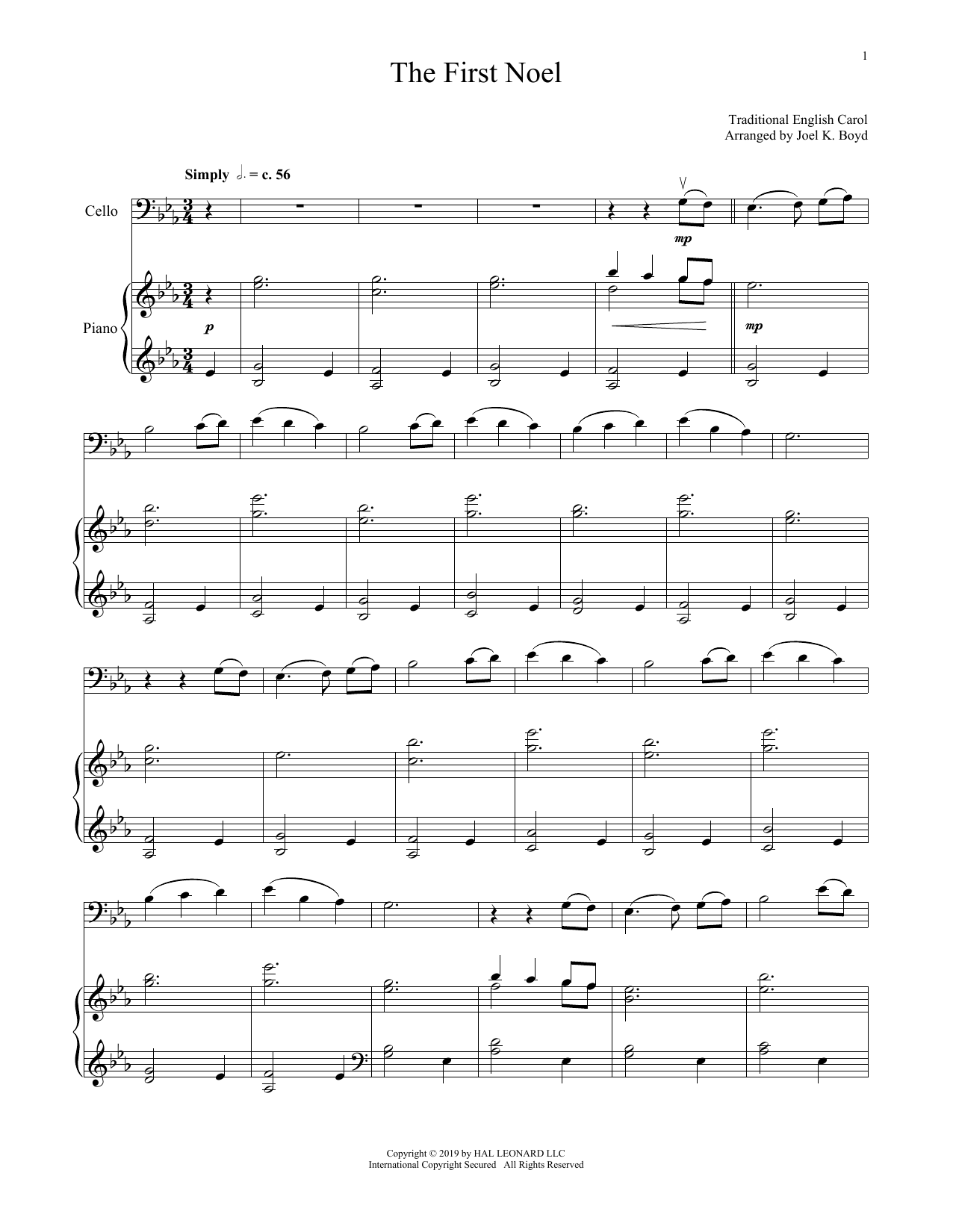 Download Christmas Carol The First Noel Sheet Music