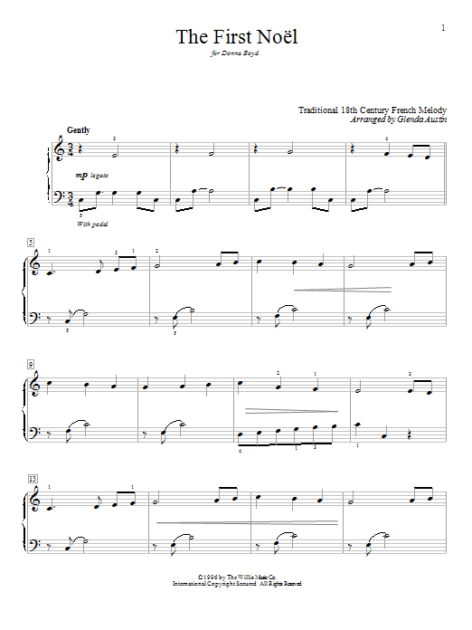 Download Traditional The First Noel Sheet Music