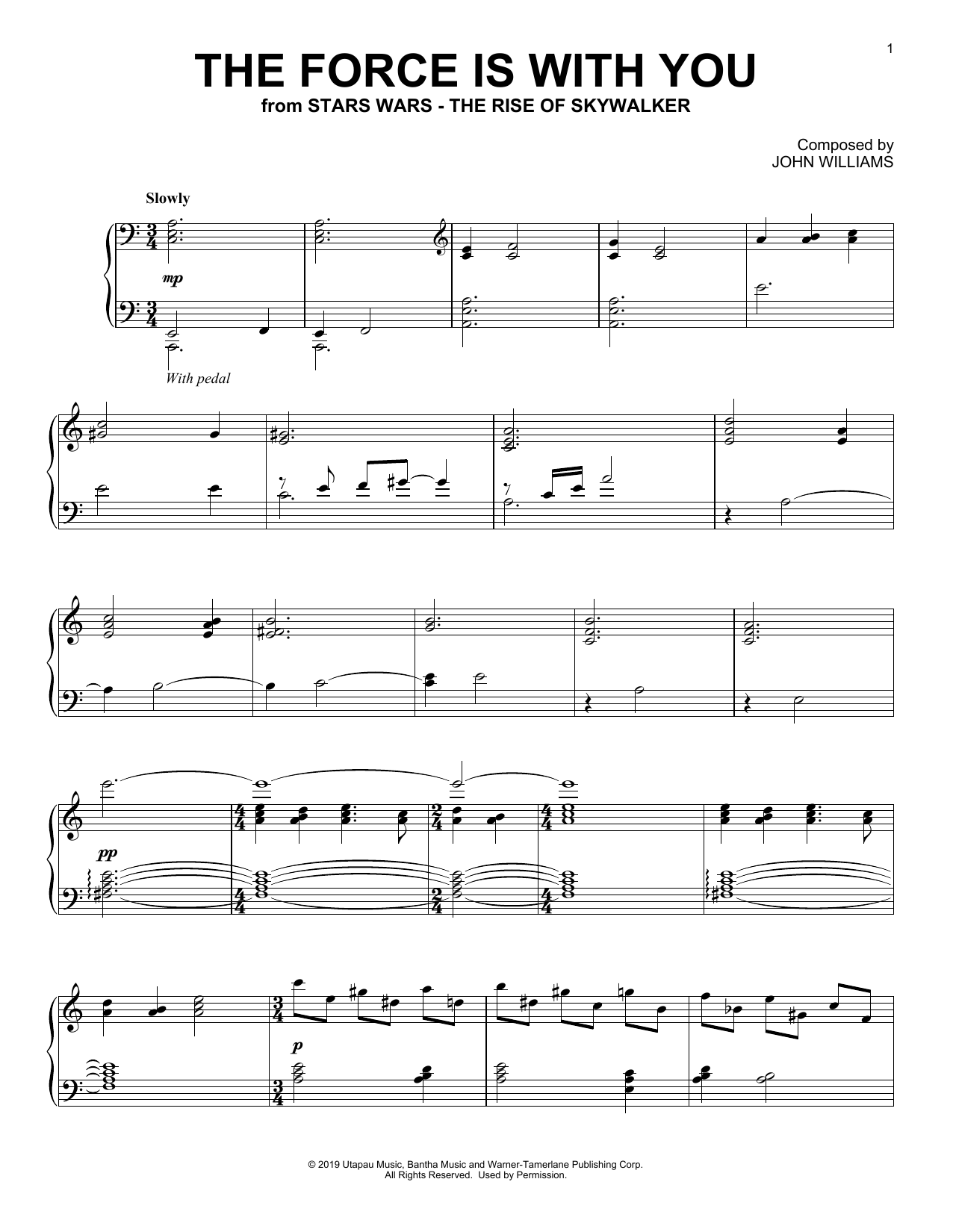 Download John Williams The Force Is With You (from The Rise Of Sheet Music
