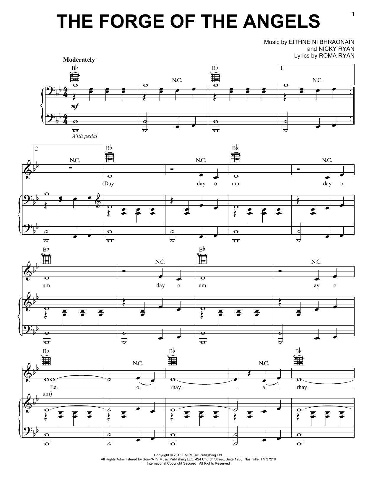 Download Enya The Forge Of The Angels Sheet Music