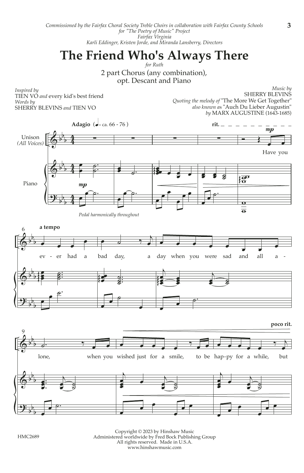 Download Sherry Blevins The Friend Who's Always There Sheet Music