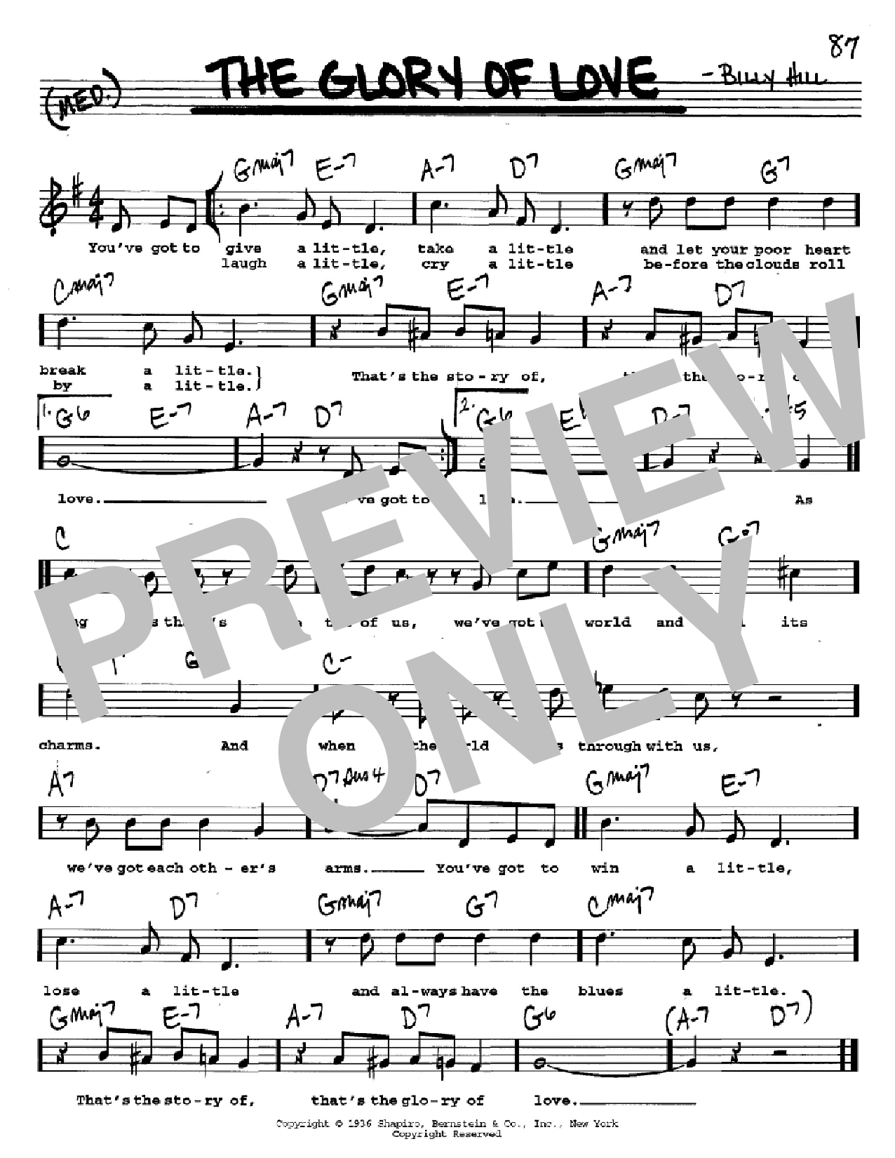Download Count Basie The Glory Of Love Sheet Music