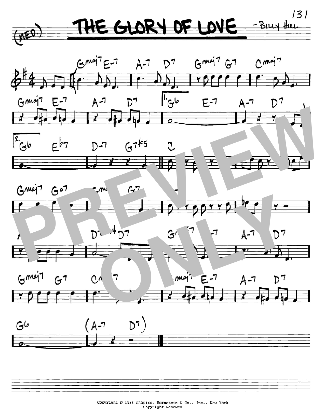 Download The Platters The Glory Of Love Sheet Music