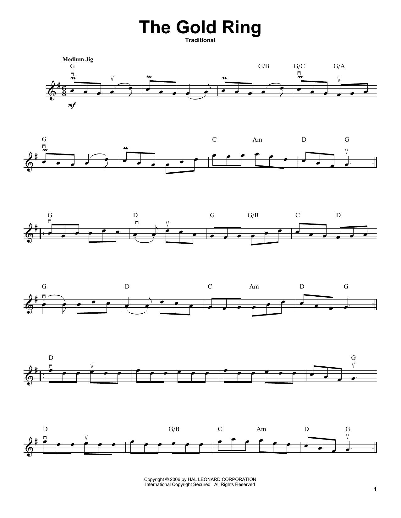 Download Traditional The Gold Ring Sheet Music