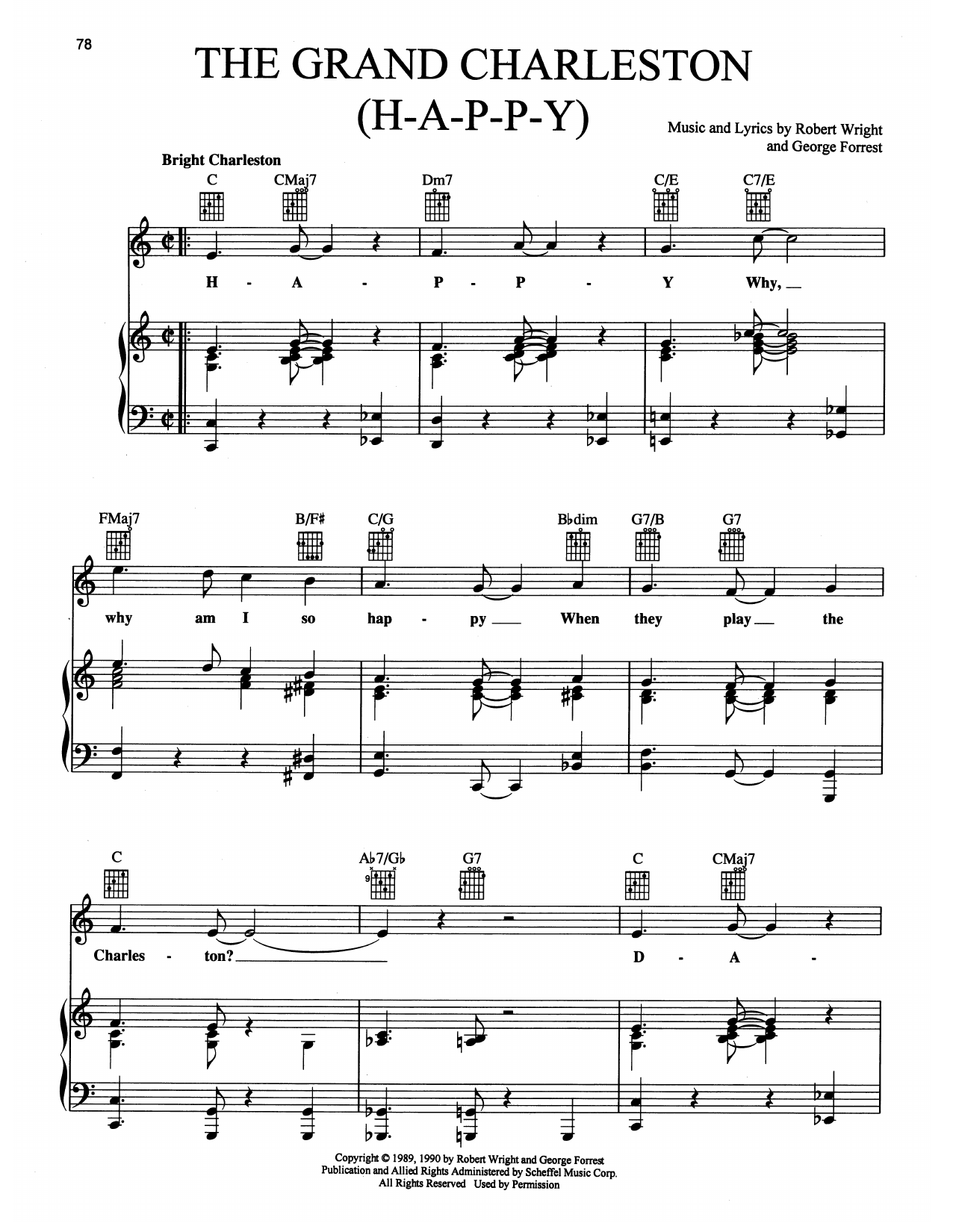 Download Maury Yeston The Grand Charleston (H-A-P-P-Y) (from Sheet Music