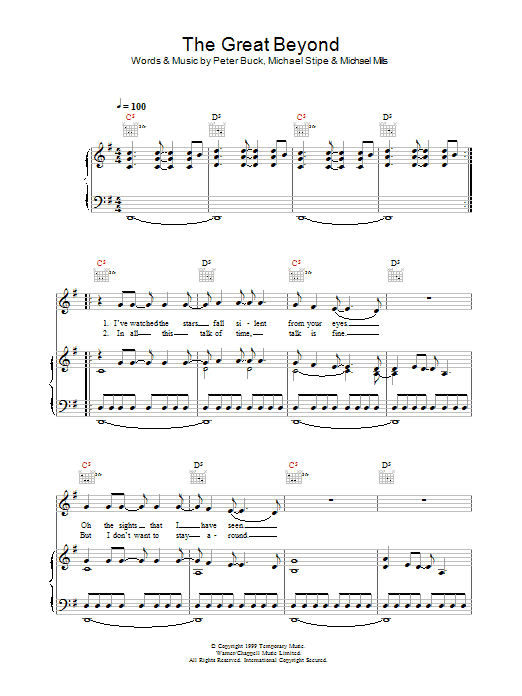 Download R.E.M. The Great Beyond Sheet Music