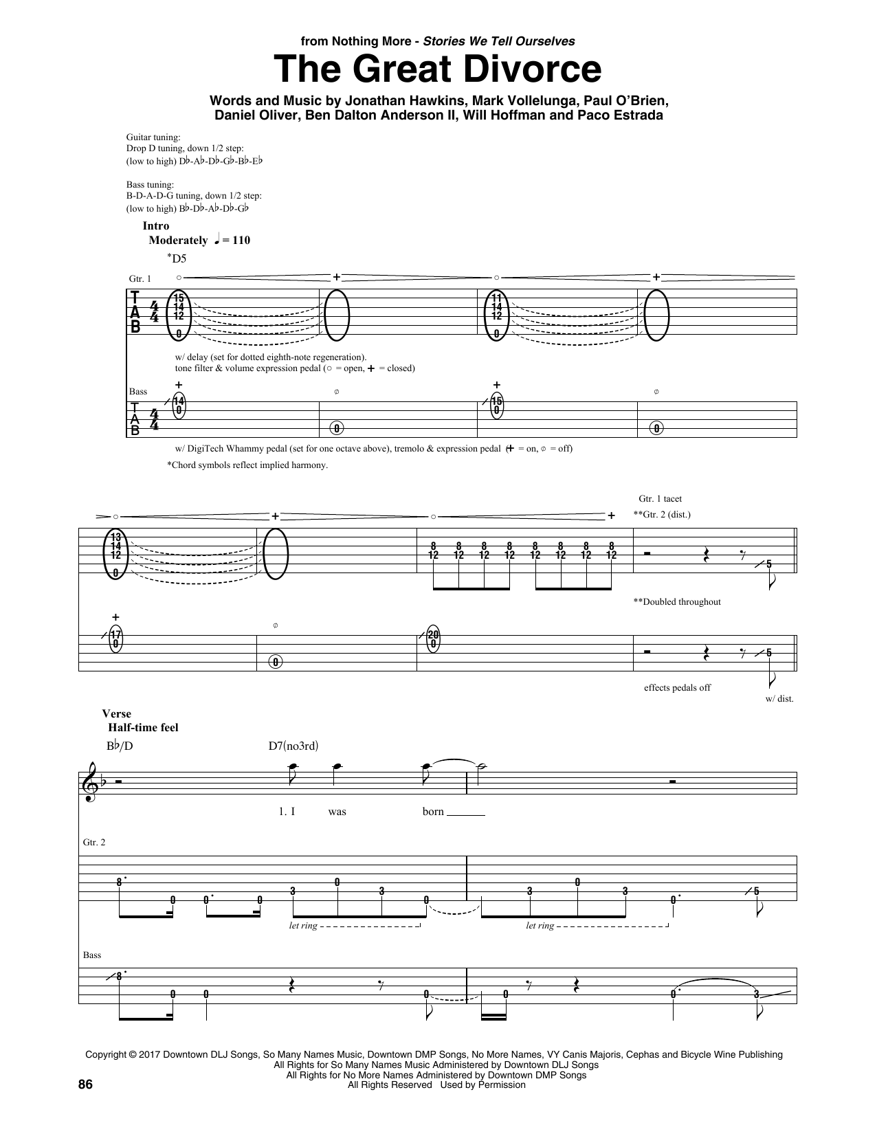 Download Nothing More The Great Divorce Sheet Music