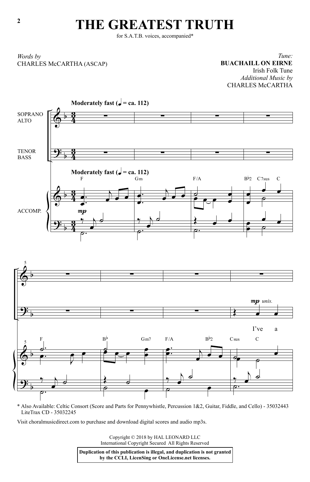 Download Charles McCartha The Greatest Truth Sheet Music