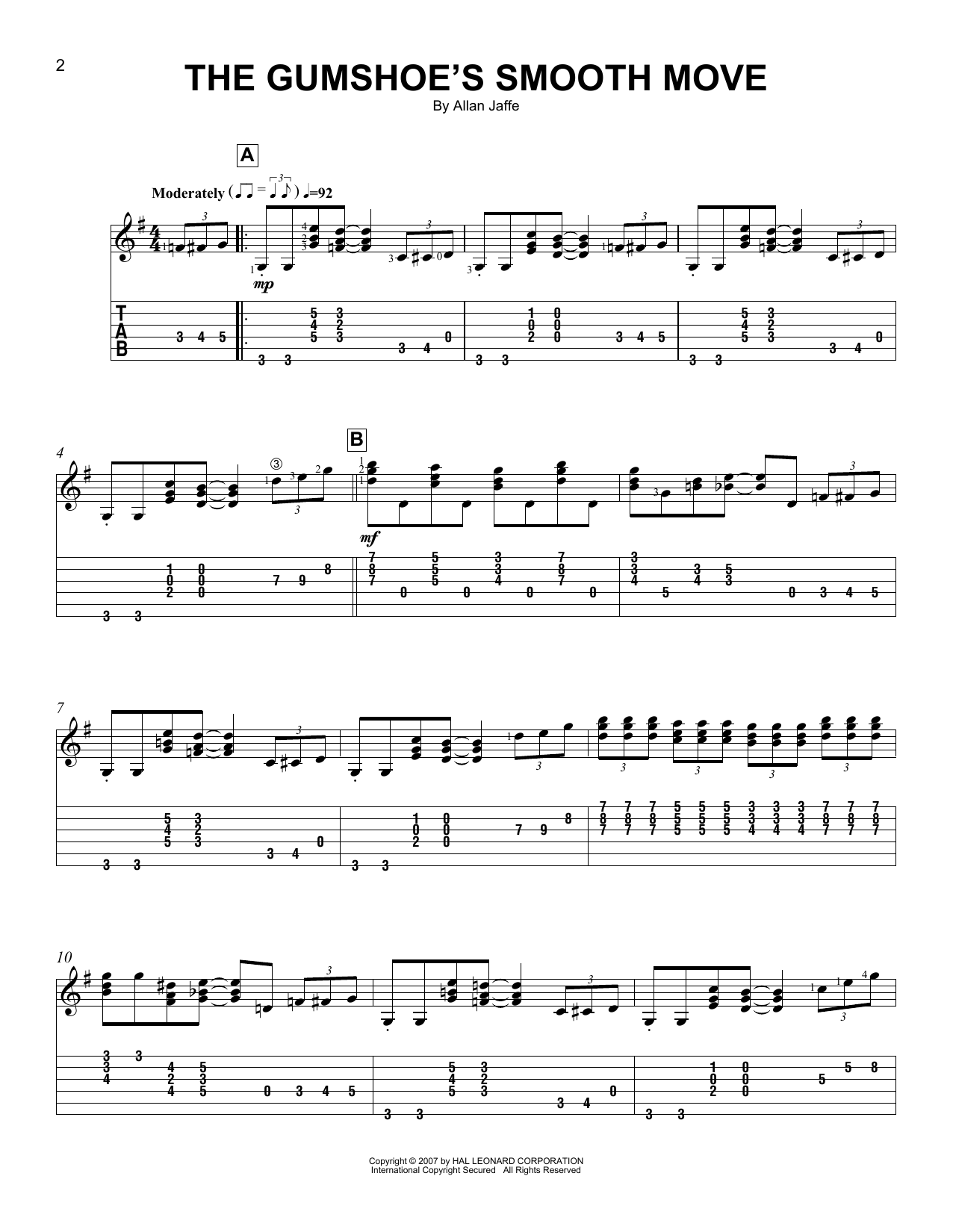 Download Allan Jaffe The Gumshoe's Smooth Move Sheet Music