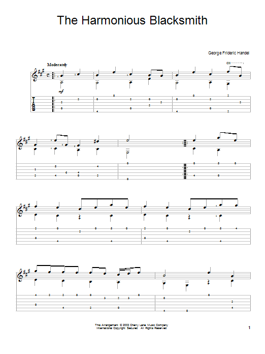 Download George Frideric Handel The Harmonious Blacksmith Sheet Music
