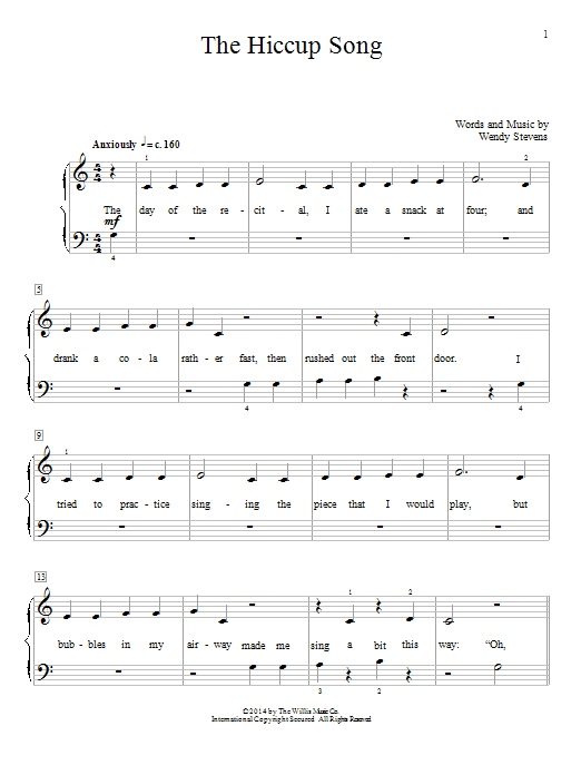 Download Wendy Stevens The Hiccup Song Sheet Music