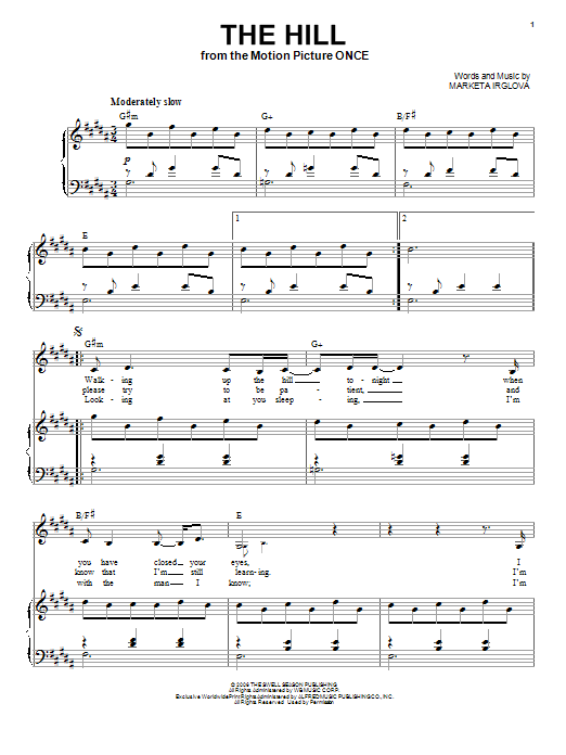 Download The Swell Season The Hill Sheet Music