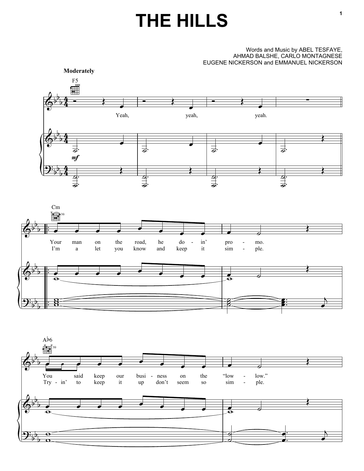 Download The Weeknd The Hills Sheet Music