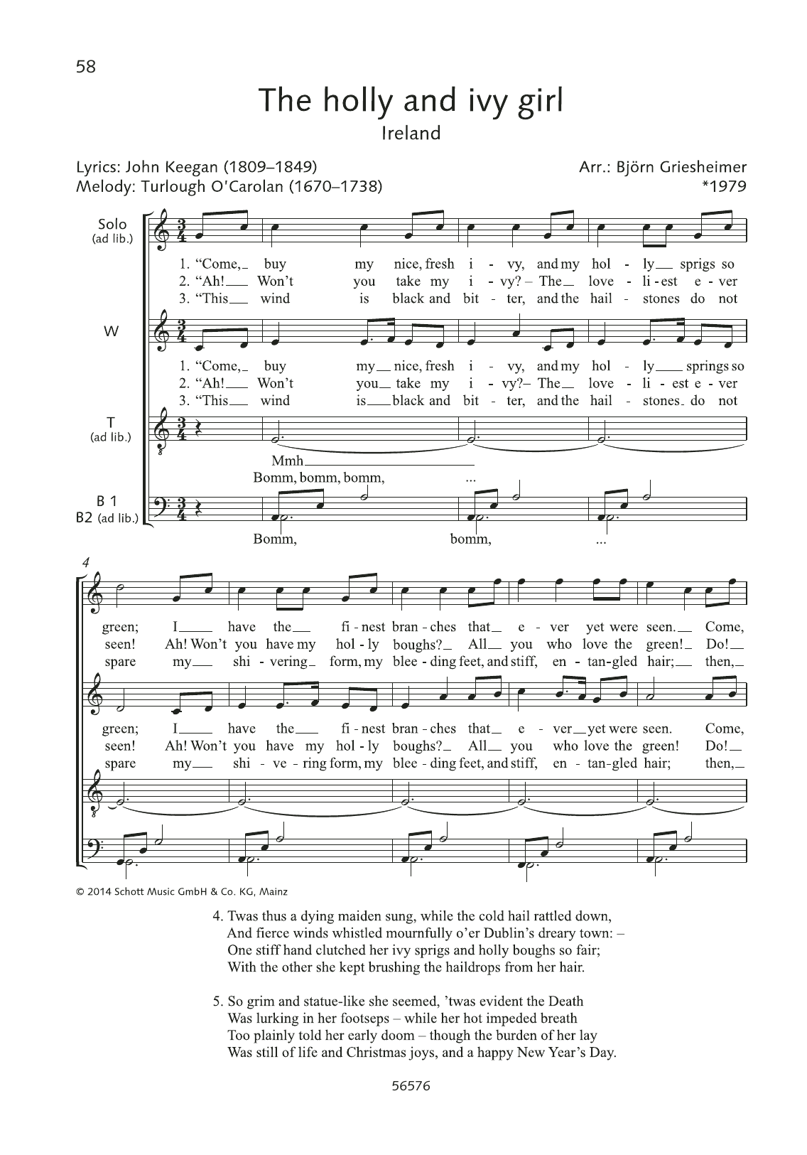Download Björn Griesheimer The holly and ivy girl Sheet Music