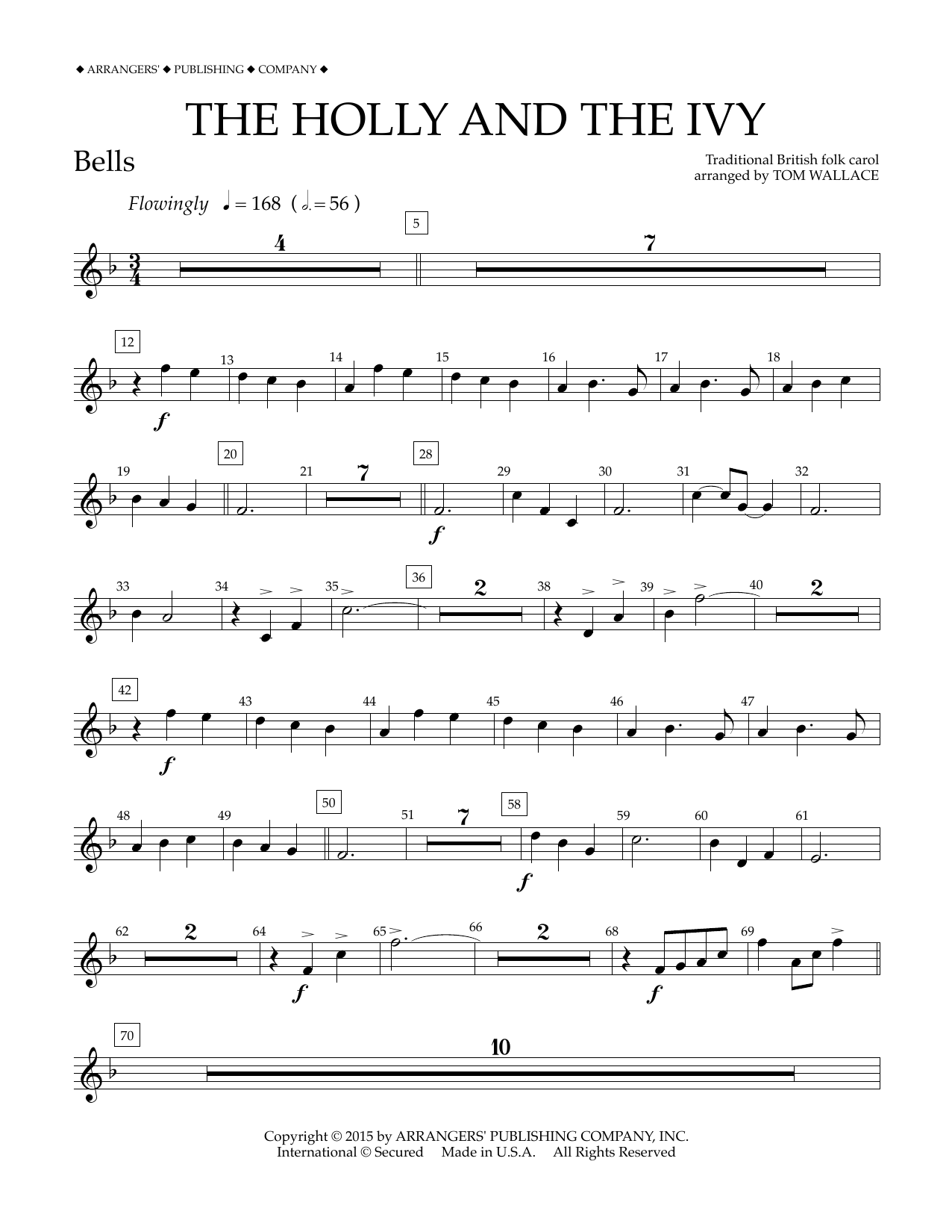 Download Tom Wallace The Holly and the Ivy - Bells Sheet Music