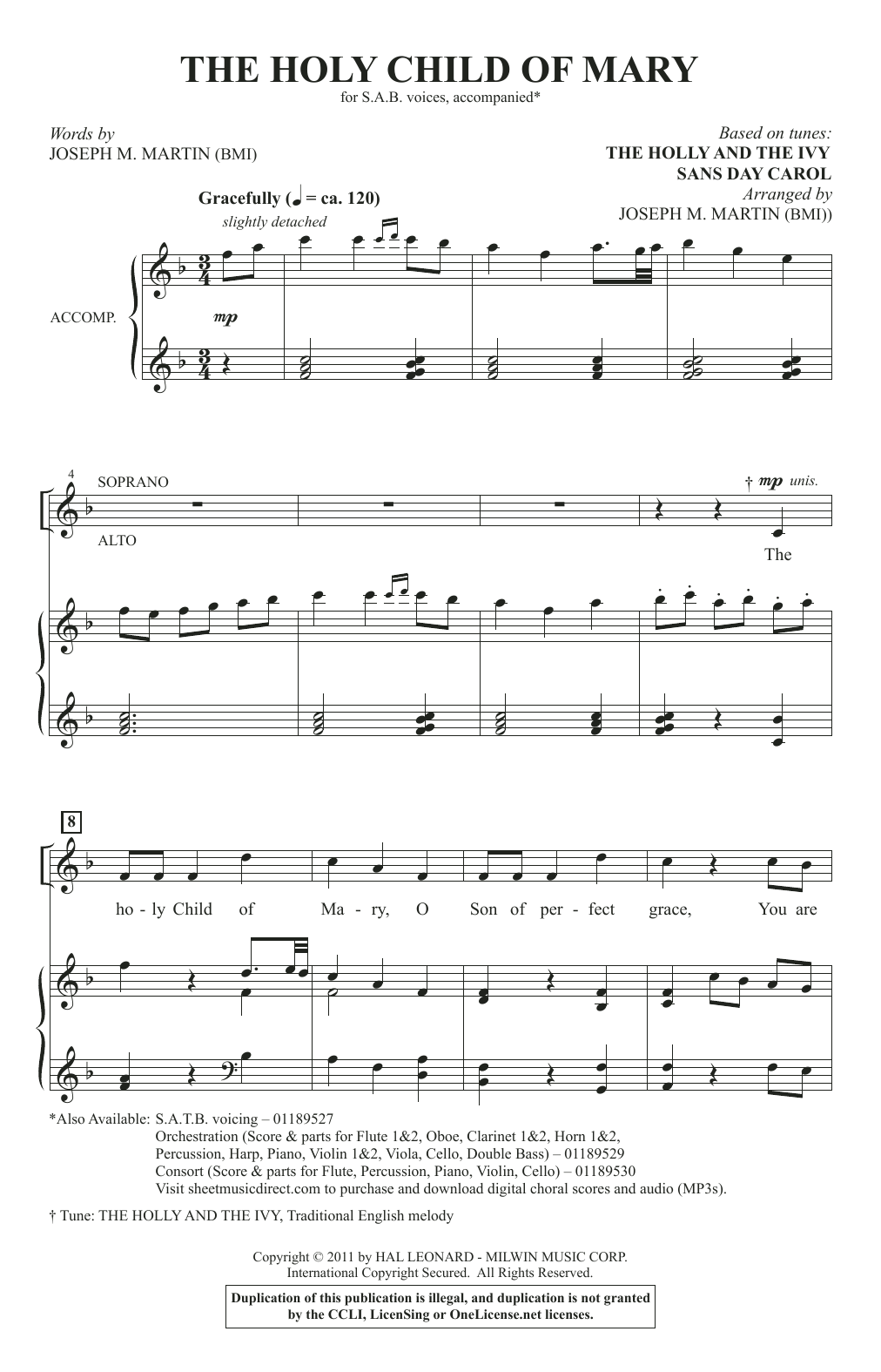 Download Joseph M. Martin The Holy Child Of Mary Sheet Music