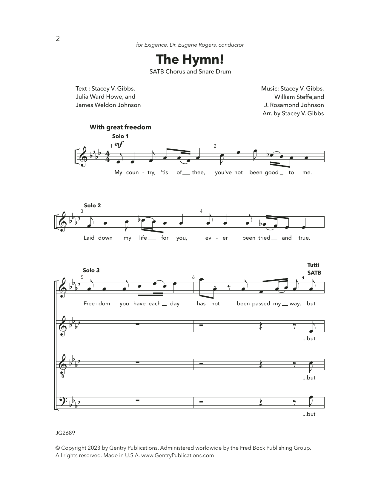 Download Stacey V. Gibbs The Hymn! Sheet Music