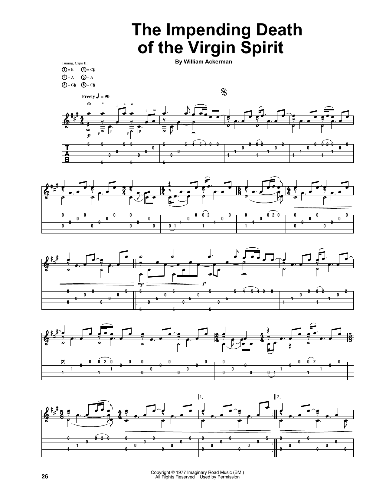 Download Will Ackerman The Impending Death Of The Virgin Spiri Sheet Music