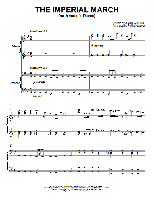 Download Phillip Keveren The Imperial March (Darth Vader's Theme Sheet Music