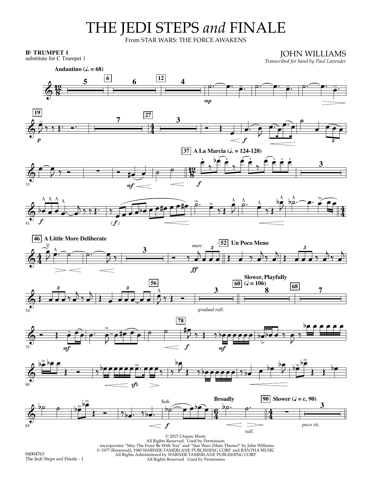 Download John Williams The Jedi Steps and Finale (from Star Wa Sheet Music