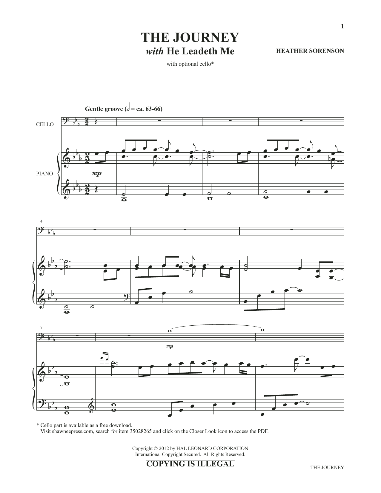 Download Heather Sorenson The Journey (with He Leadeth Me) (from Sheet Music