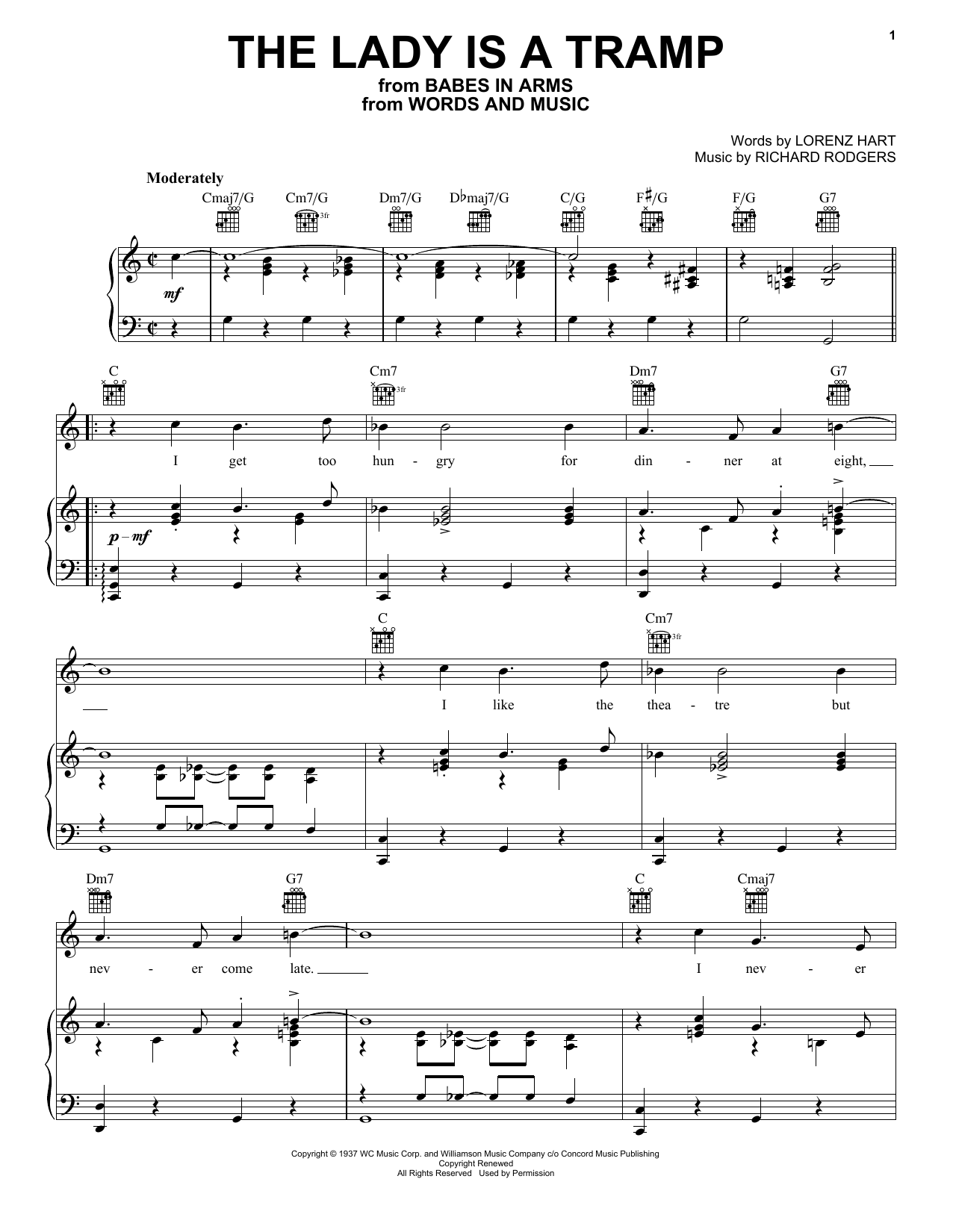 Download Frank Sinatra The Lady Is A Tramp Sheet Music