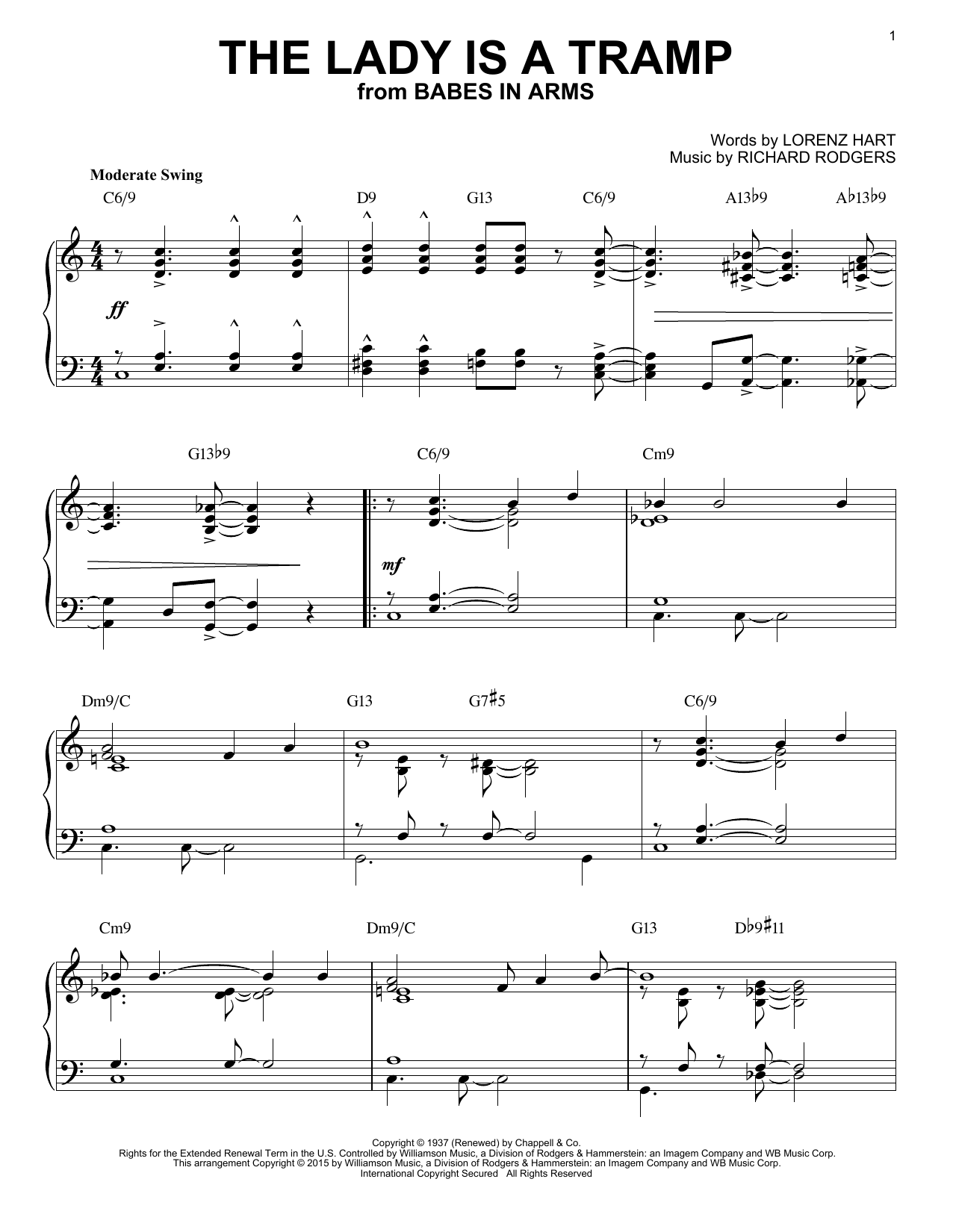Download Rodgers & Hart The Lady Is A Tramp [Jazz version] (arr Sheet Music