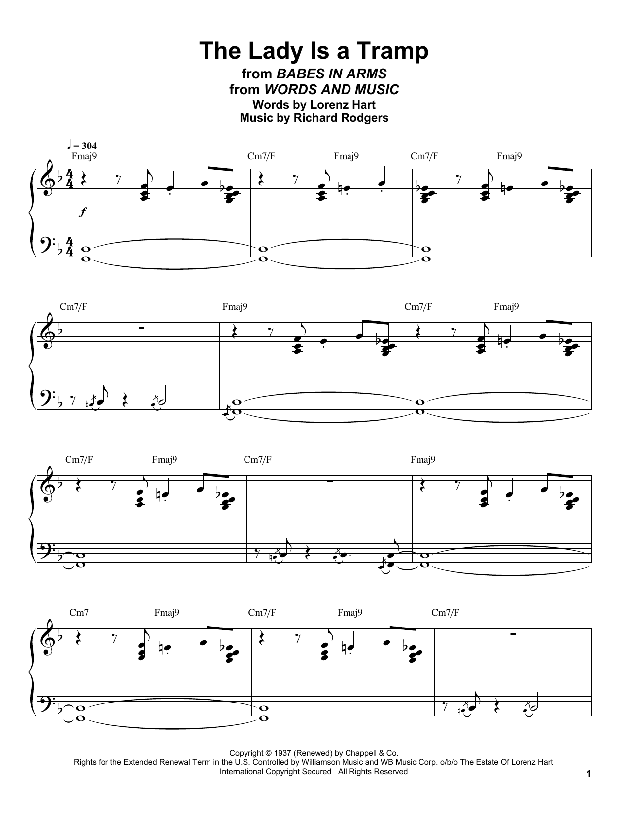 Download Oscar Peterson The Lady Is A Tramp Sheet Music