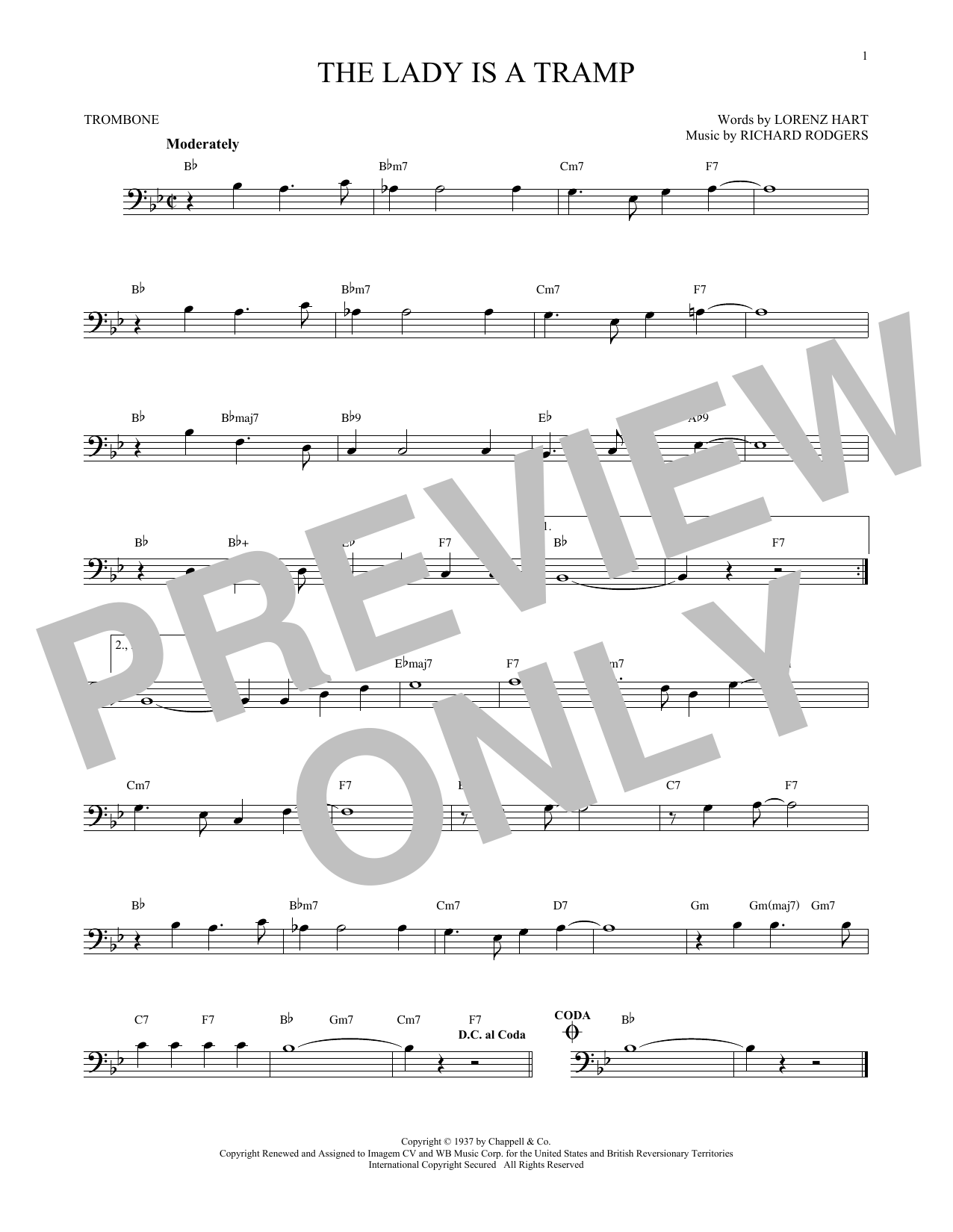 Download Rodgers & Hart The Lady Is A Tramp Sheet Music