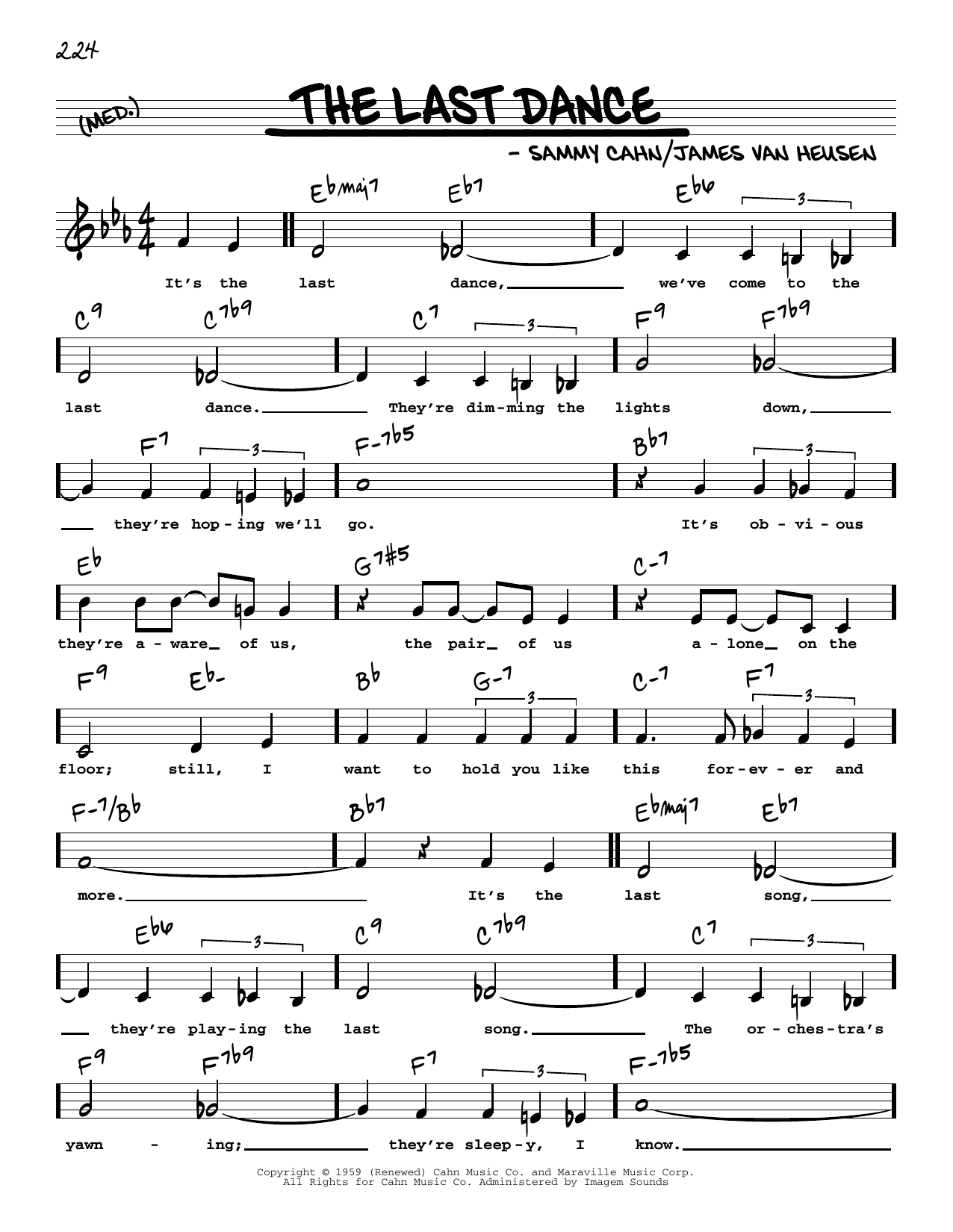 Download Frank Sinatra The Last Dance (Low Voice) Sheet Music