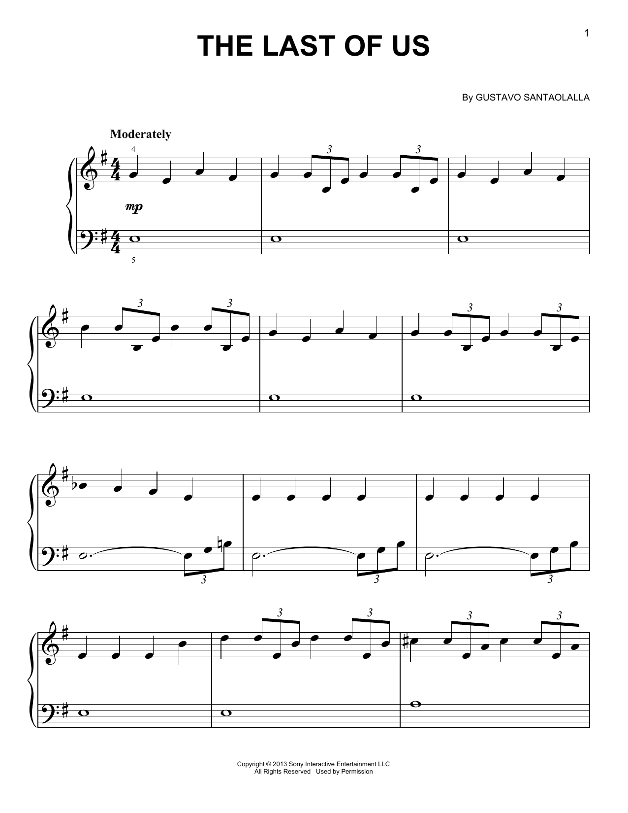 Download Gustavo Santaolalla The Last Of Us Sheet Music