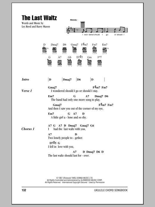 Download Engelbert Humperdinck The Last Waltz Sheet Music