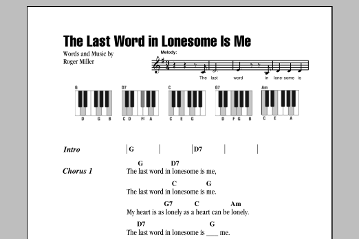 Download Eddy Arnold The Last Word In Lonesome Is Me Sheet Music