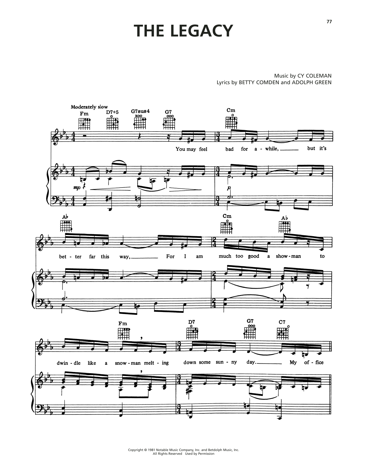 Download Cy Coleman The Legacy (from On The Twentieth Centu Sheet Music