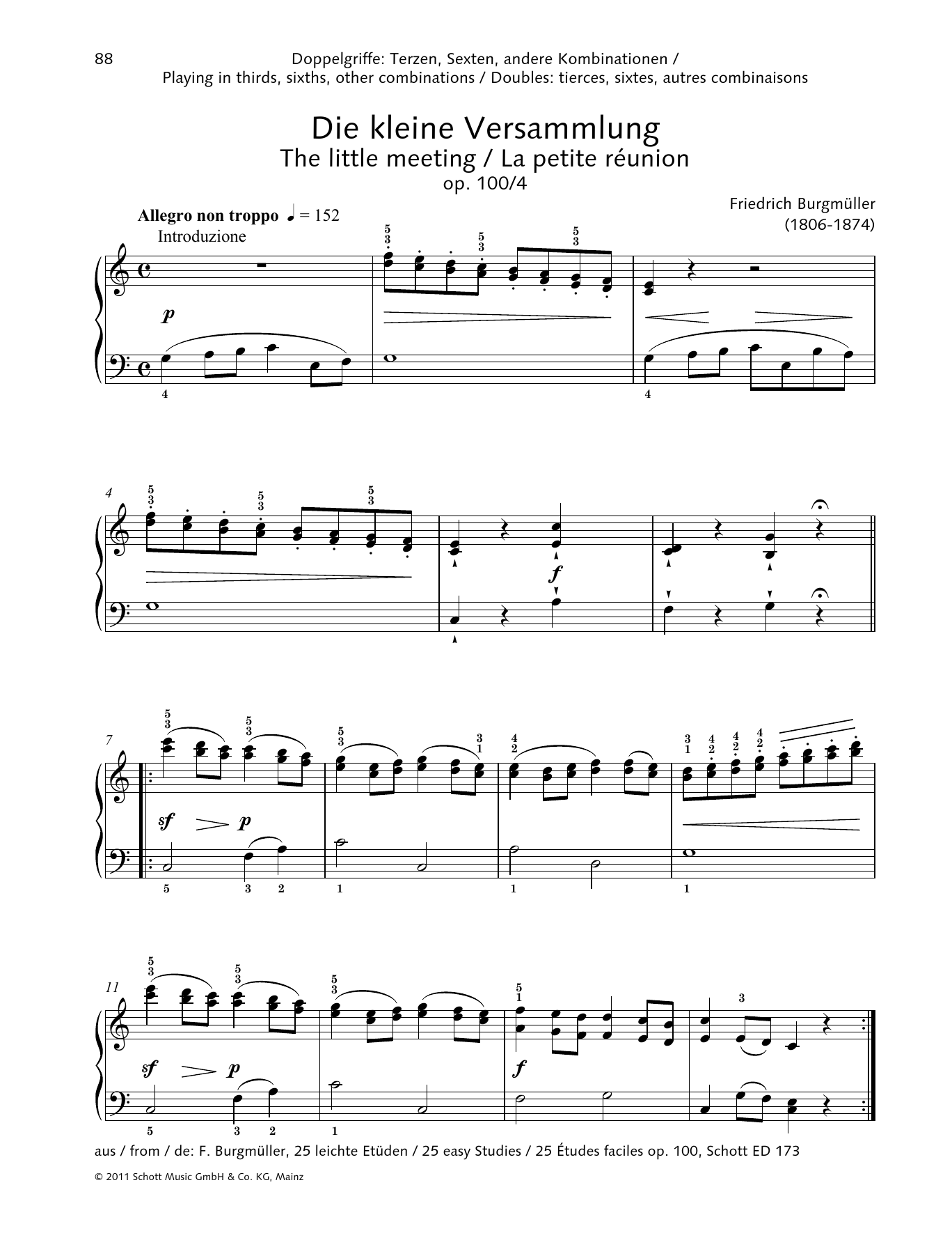 Download Friedrich Burgmuller The Little Meeting Sheet Music