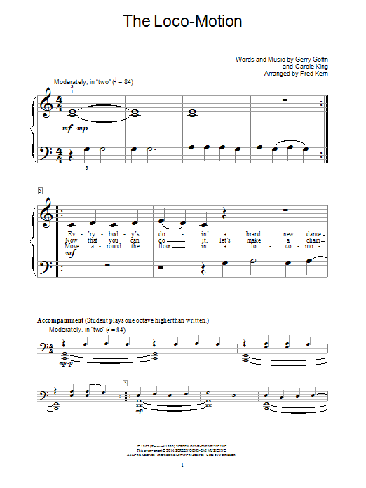 Download Fred Kern The Loco-Motion Sheet Music