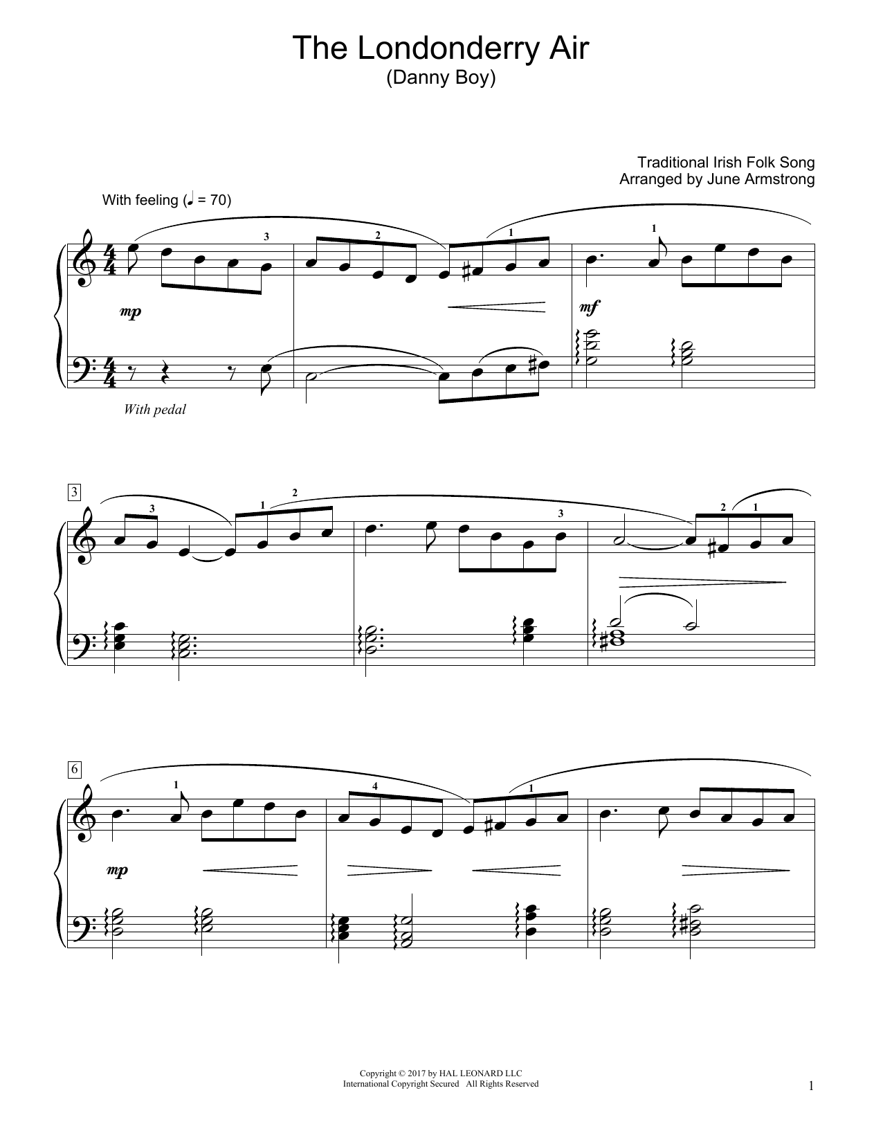 Download Traditional Irish Folk Song The Londonderry Air (Danny Boy) (arr. J Sheet Music