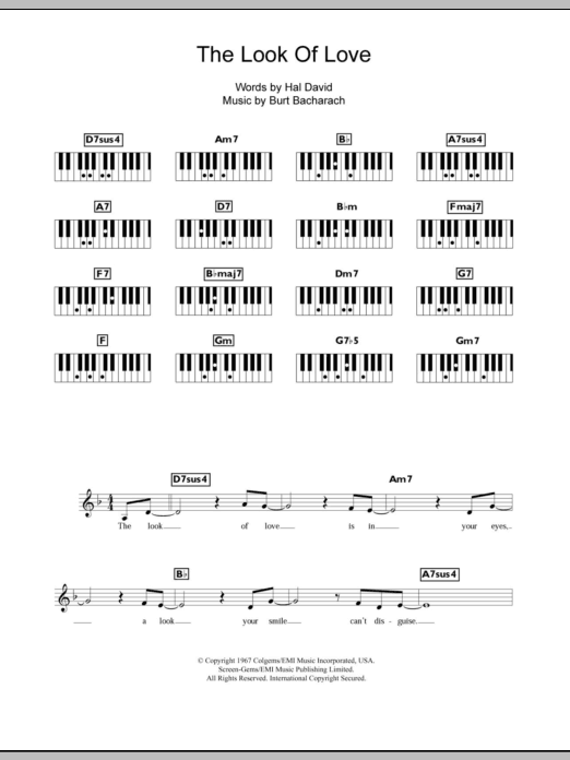 Download Diana Krall The Look Of Love Sheet Music
