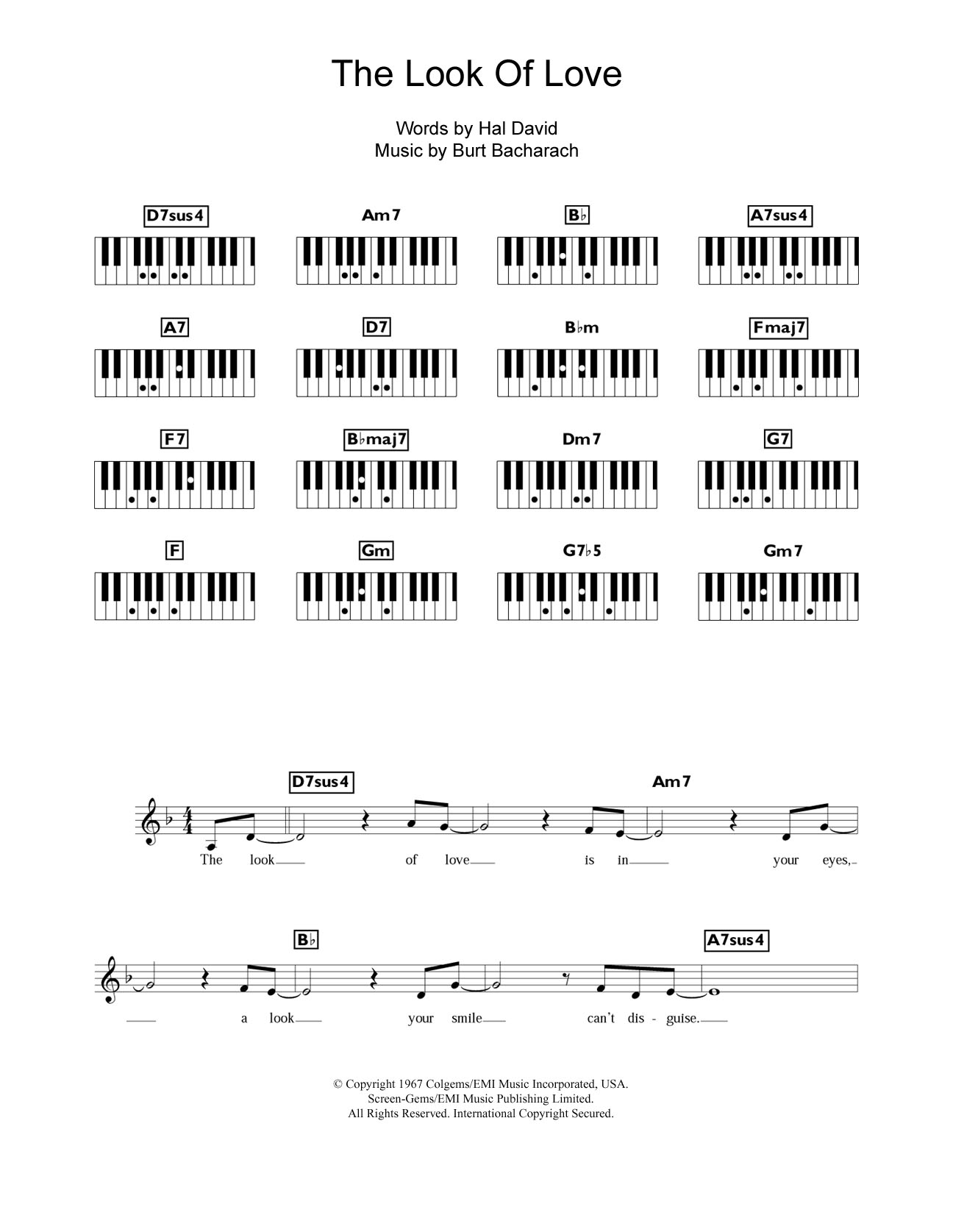 Download Diana Krall The Look Of Love Sheet Music