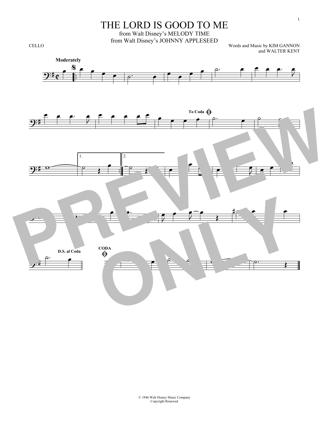 Download Kim Gannon The Lord Is Good To Me Sheet Music