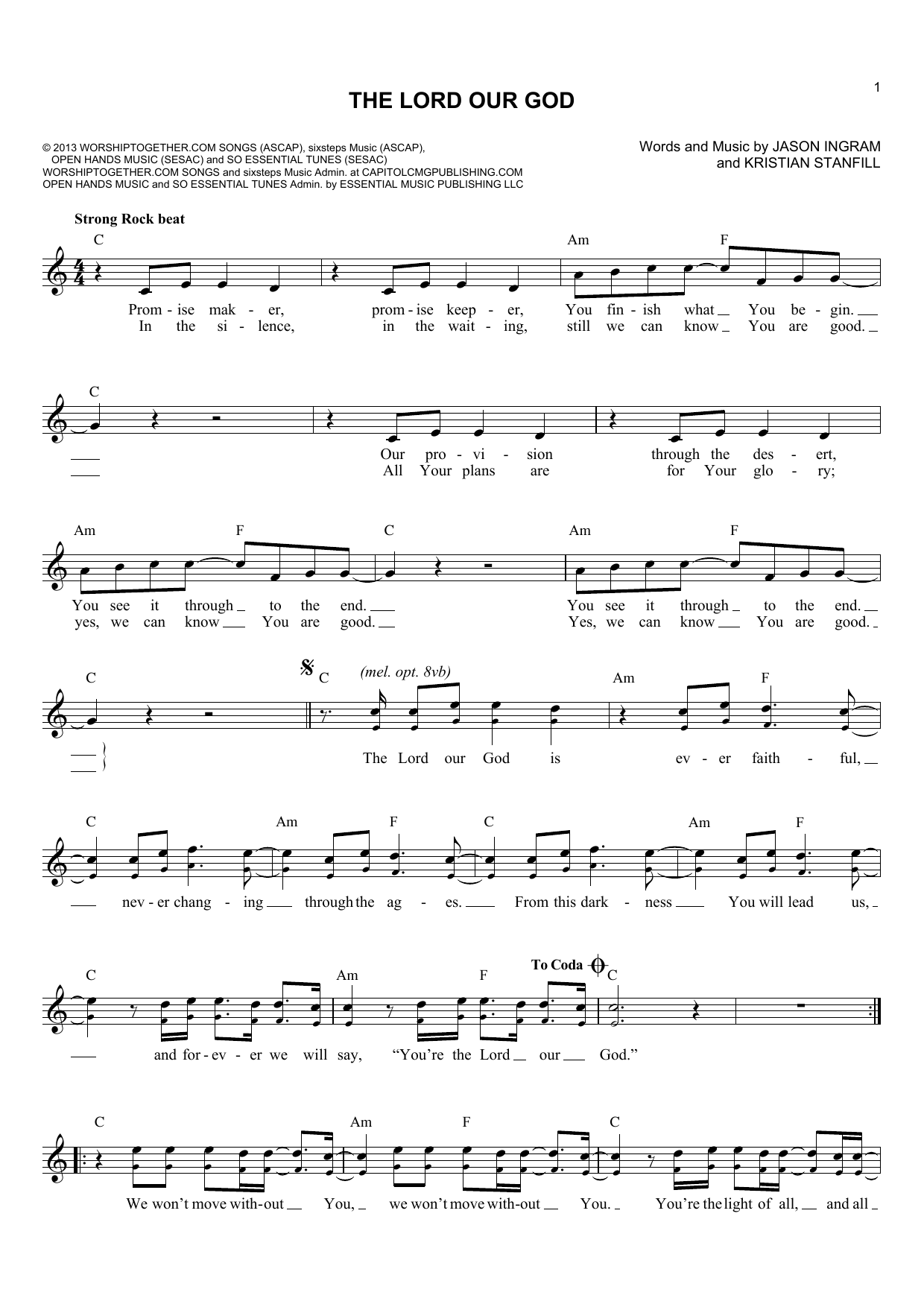 Download Passion The Lord Our God Sheet Music