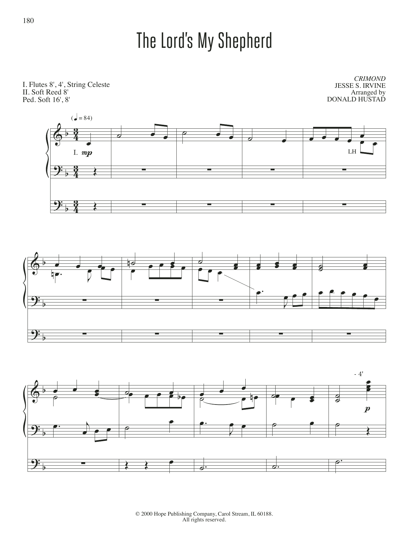 Download Don Hustad The Lord's My Shepherd Sheet Music