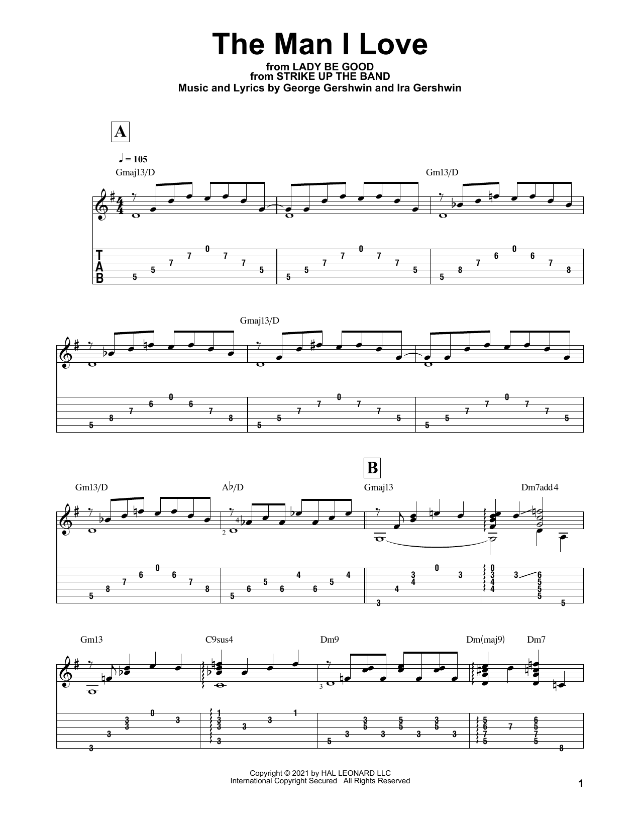 Download George Gershwin The Man I Love (arr. Matt Otten) Sheet Music