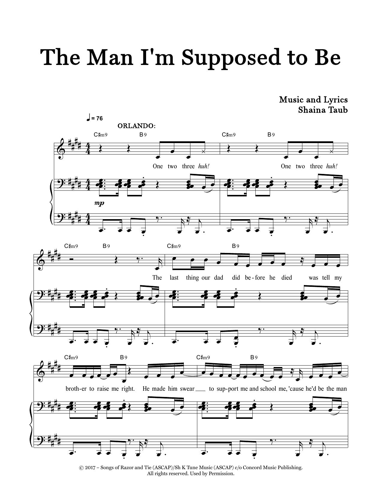 Download Shaina Taub The Man I'm Supposed To Be (from As You Sheet Music