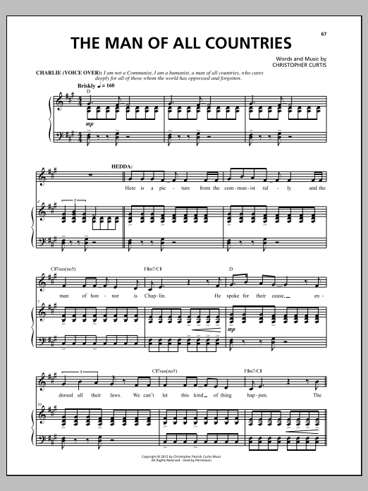 Download Christopher Curtis The Man Of All Countries Sheet Music