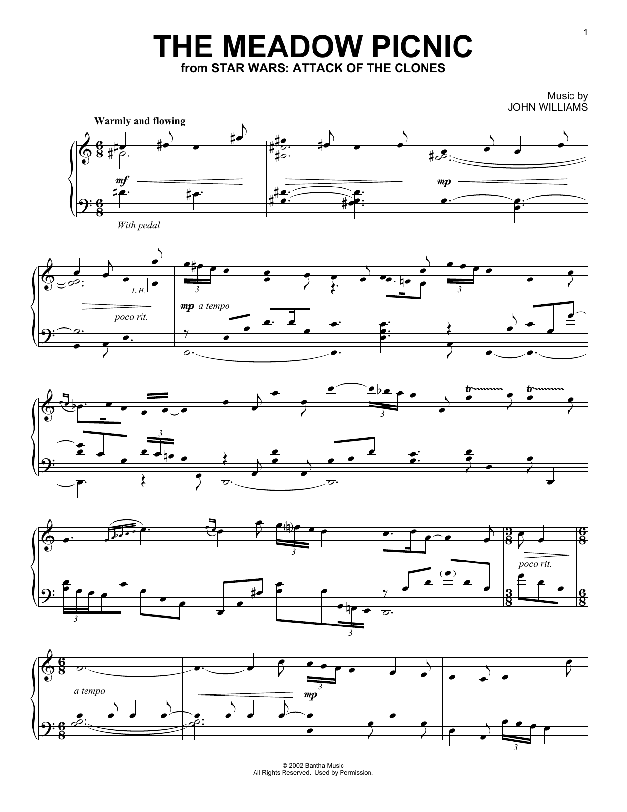 Download John Williams The Meadow Picnic (from Star Wars: Atta Sheet Music