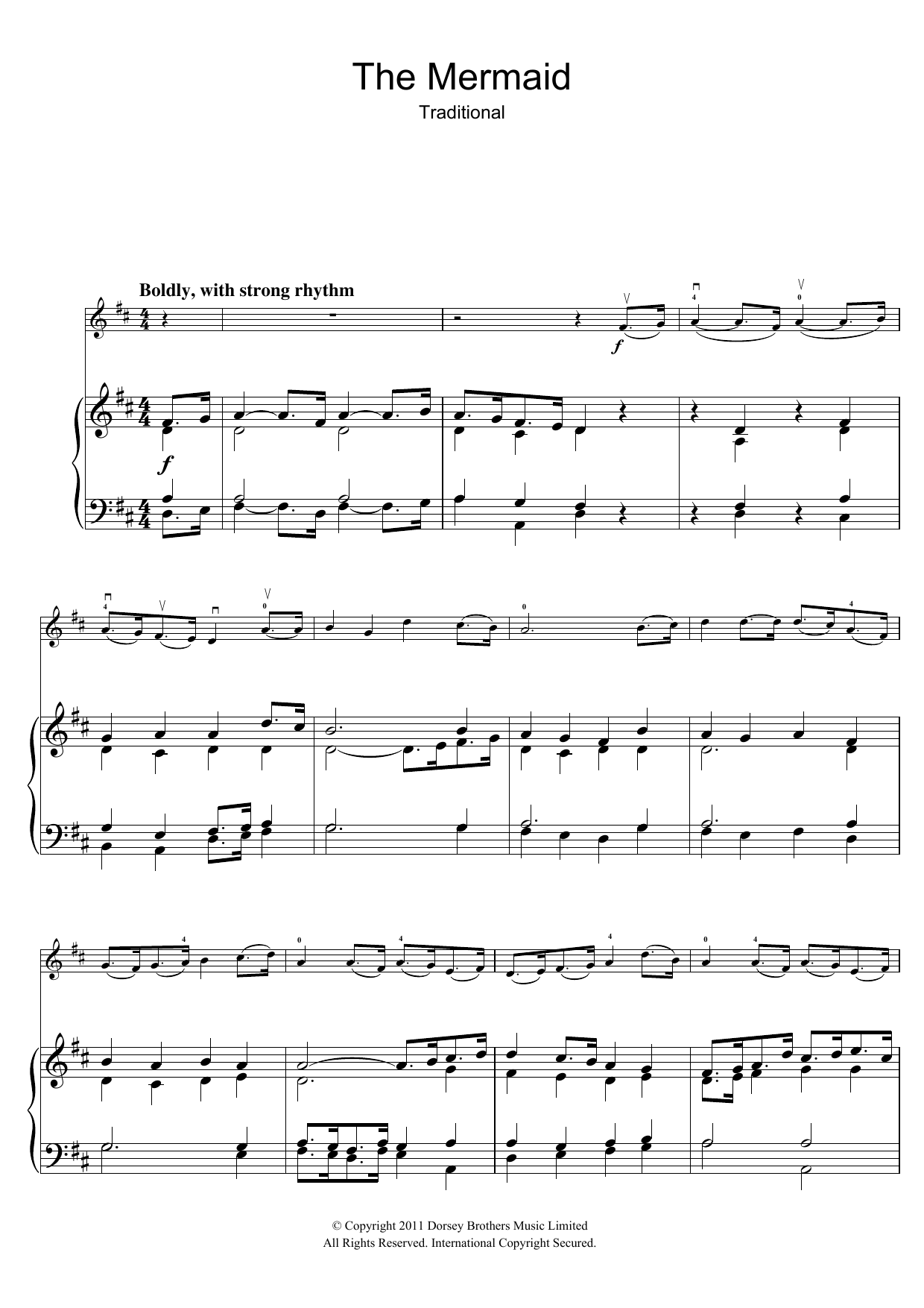 Download Traditional The Mermaid Sheet Music
