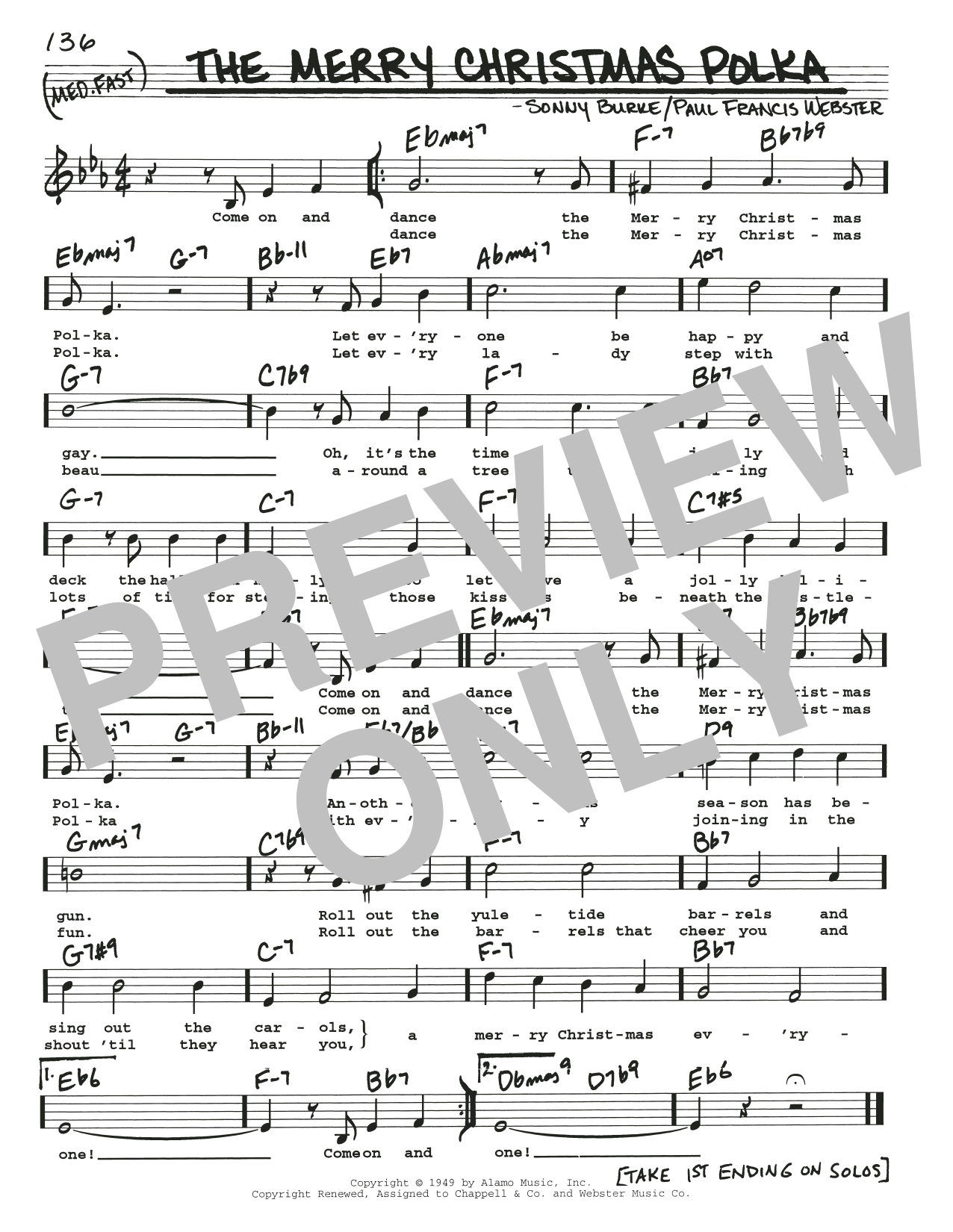 Download Paul Francis Webster The Merry Christmas Polka Sheet Music